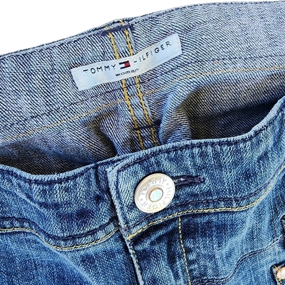 Tommy Hilfiger sz 16 wide leg Trouser pants denim jeans 6 pocket - Picture 7 of 9